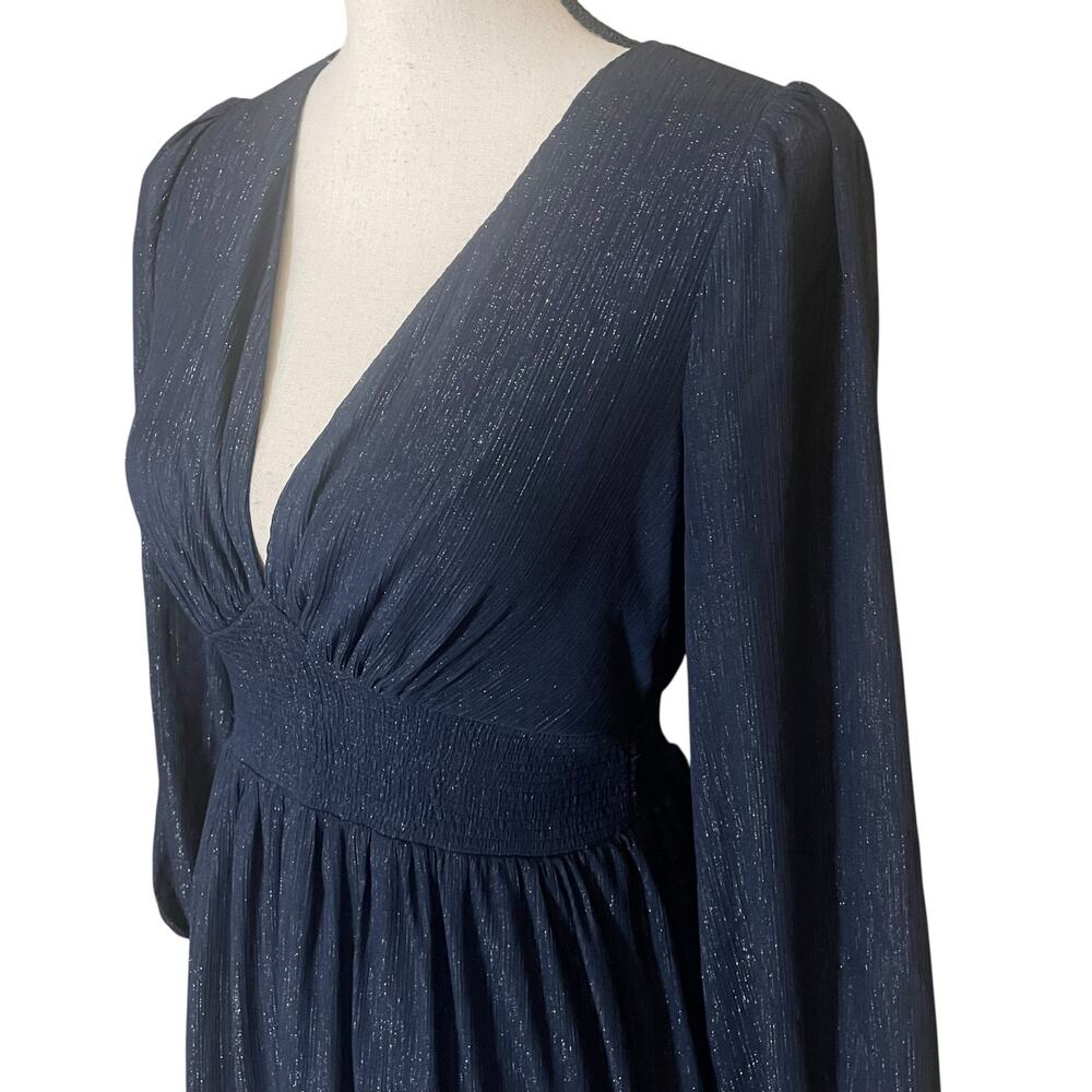 Baltic Born Juliette Navy Shimmer Maxi Dress Size S Bridesmaid Formal, - Picture 4 of 15
